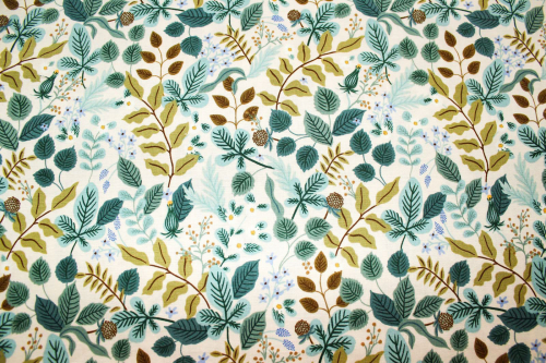 Preview: Designerbaumwollstoff Vintage Garden naturweiß (10 cm)